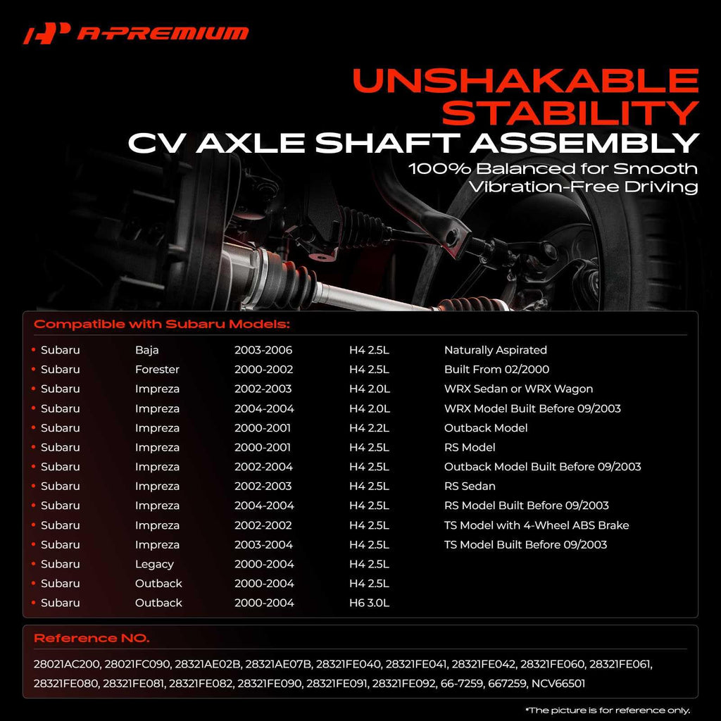 Front CV Axle Shaft Assembly G7080