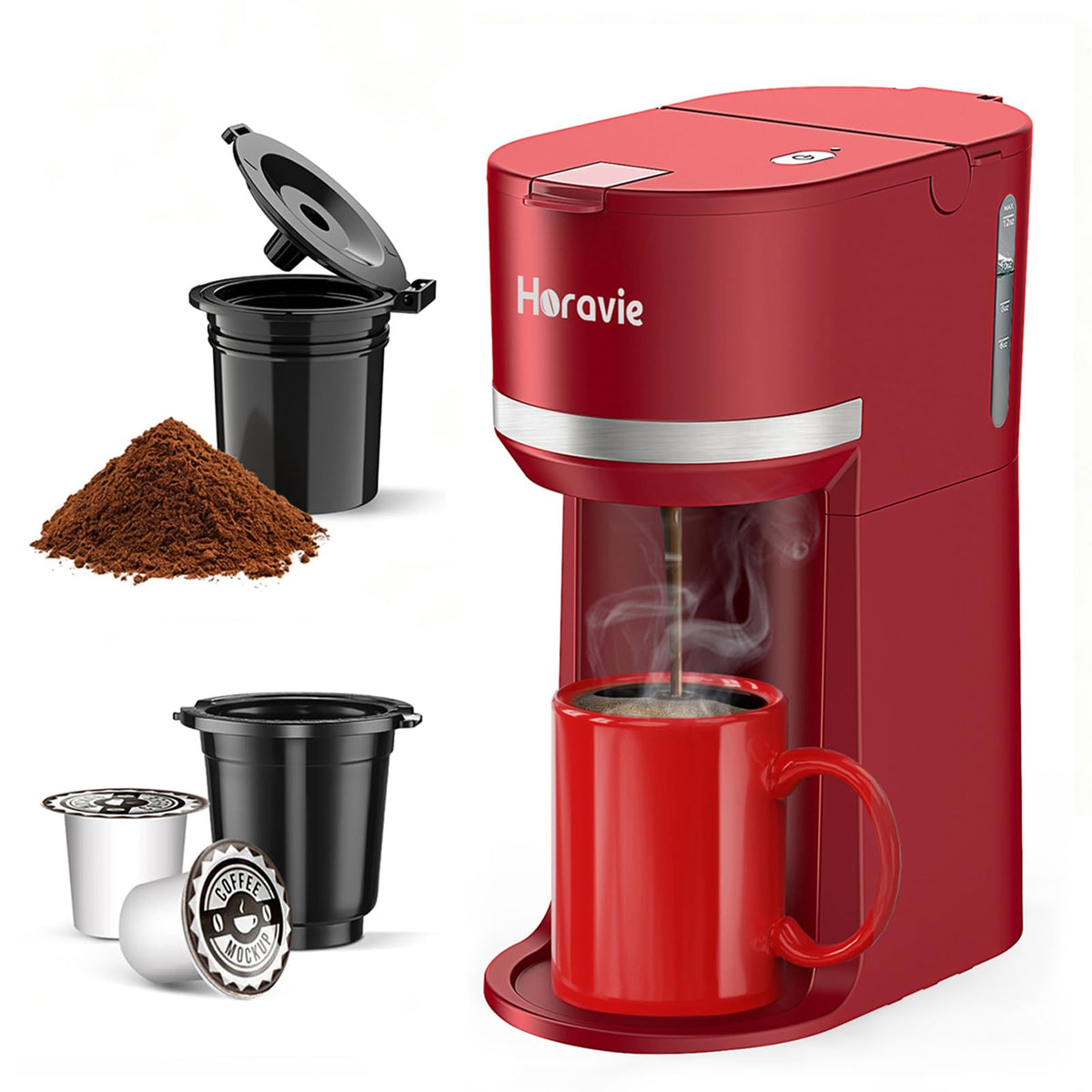 Single Serve Coffee Maker for K Cup and Grounds W5611