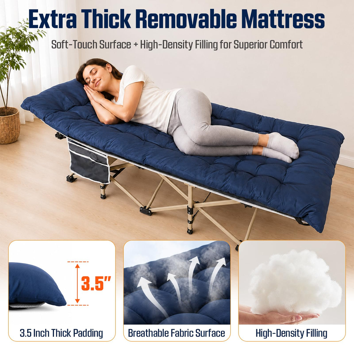 Camping Cot with Mattress D303601