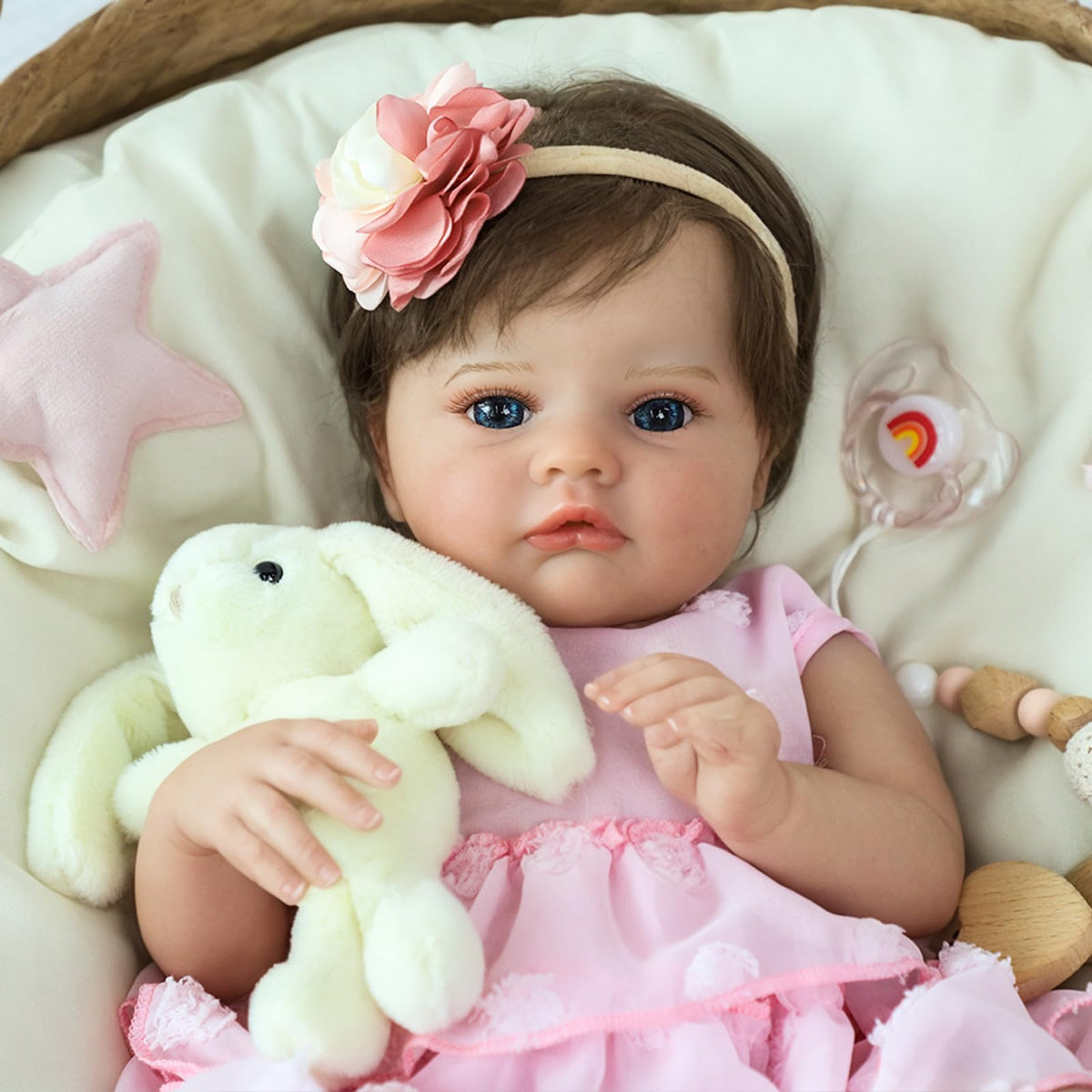 20 Inch Lifelike Reborn Baby Doll Girl with Soft Weighted Body E2827