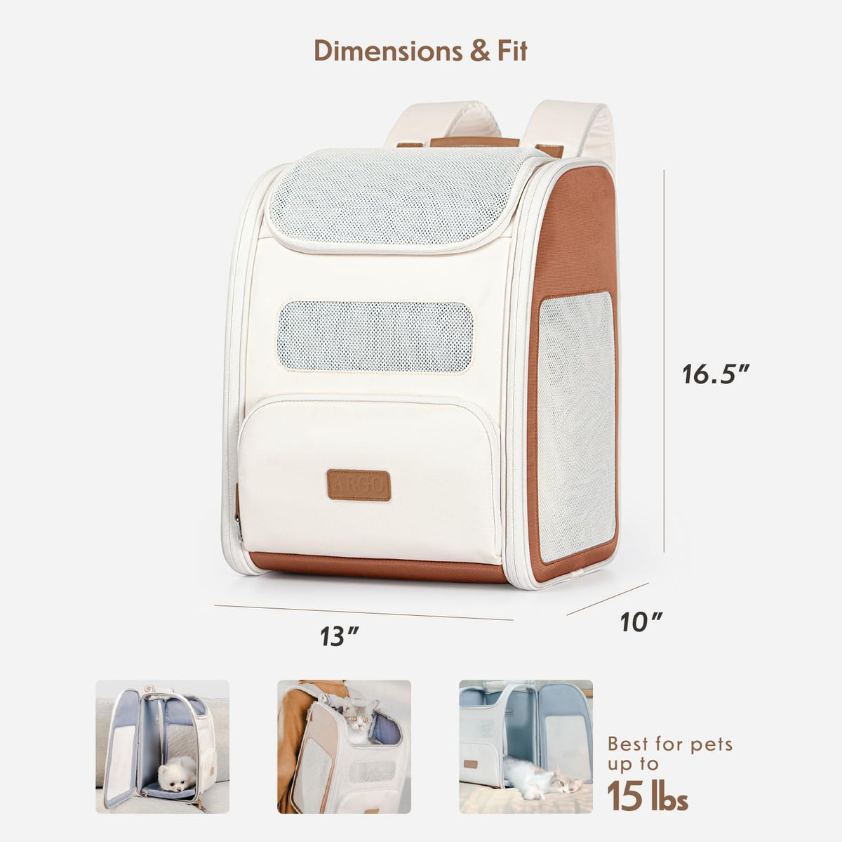 Tan Pet Backpack Carrier O51585