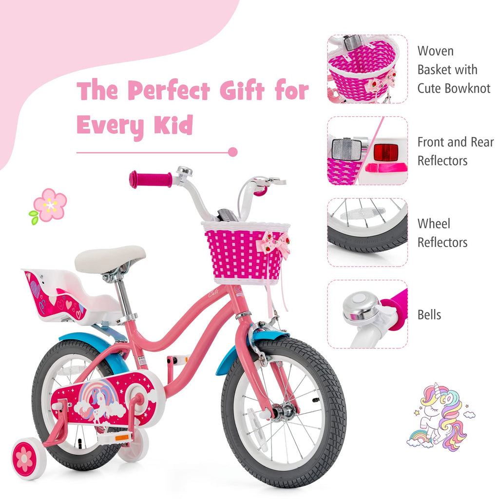 14 Inch Kids Bike with Training Wheels W574888