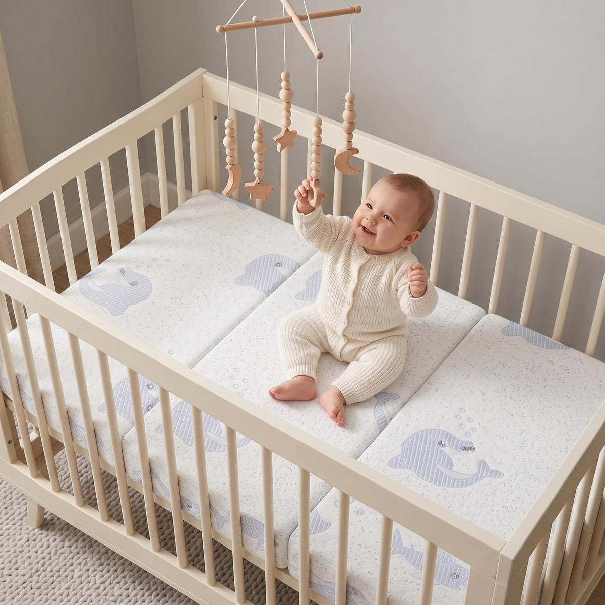 Trifold Pack and Play Mattress Topper, 38x26 Dual Firmness Z579766