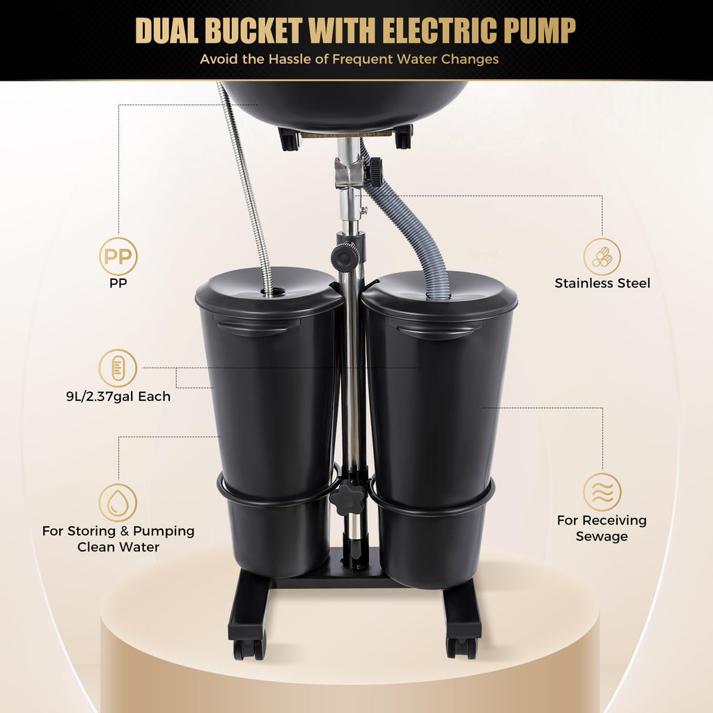 Portable Shampoo Bowl with Electric Pump T2474