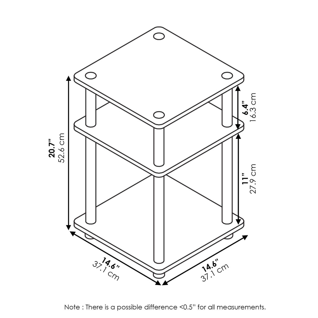 3-Tier Square Side Table G246