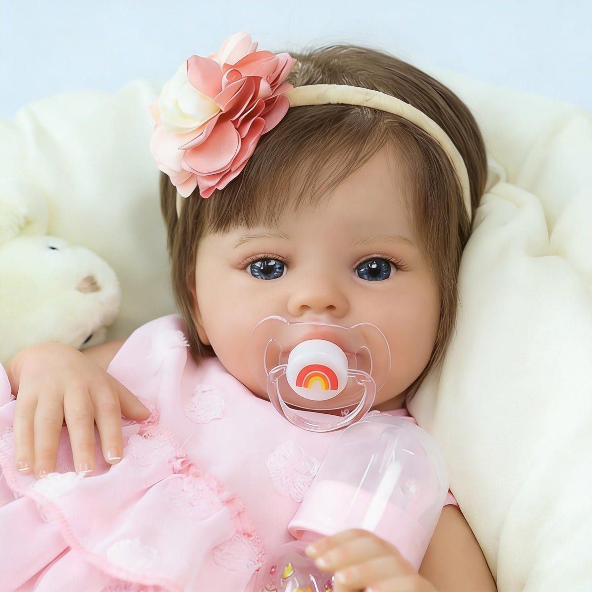 20 Inch Lifelike Reborn Baby Doll Girl with Soft Weighted Body E2827