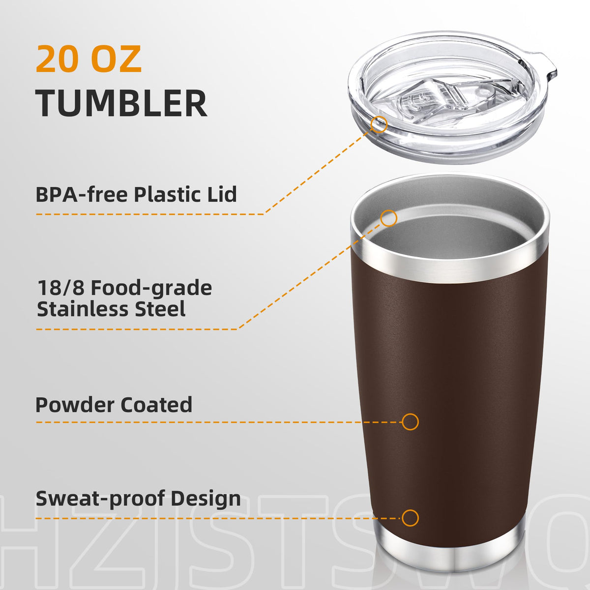 20 oz Stainless Steel Insulated Tumbler with Lid X452559