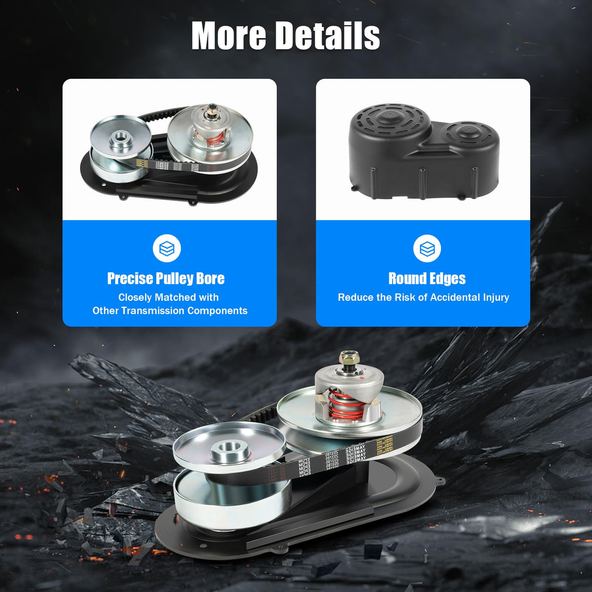 40 Series Torque Converter Kit, 3/4 Inch Driver 10 Tooth and 12 Tooth Chain Drive O664673