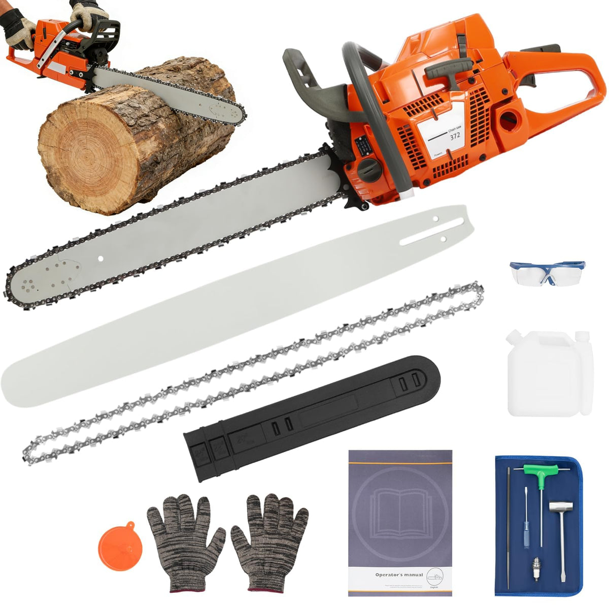 72CC 24inch 2-Cycle Gas Powered Chainsaw P478144