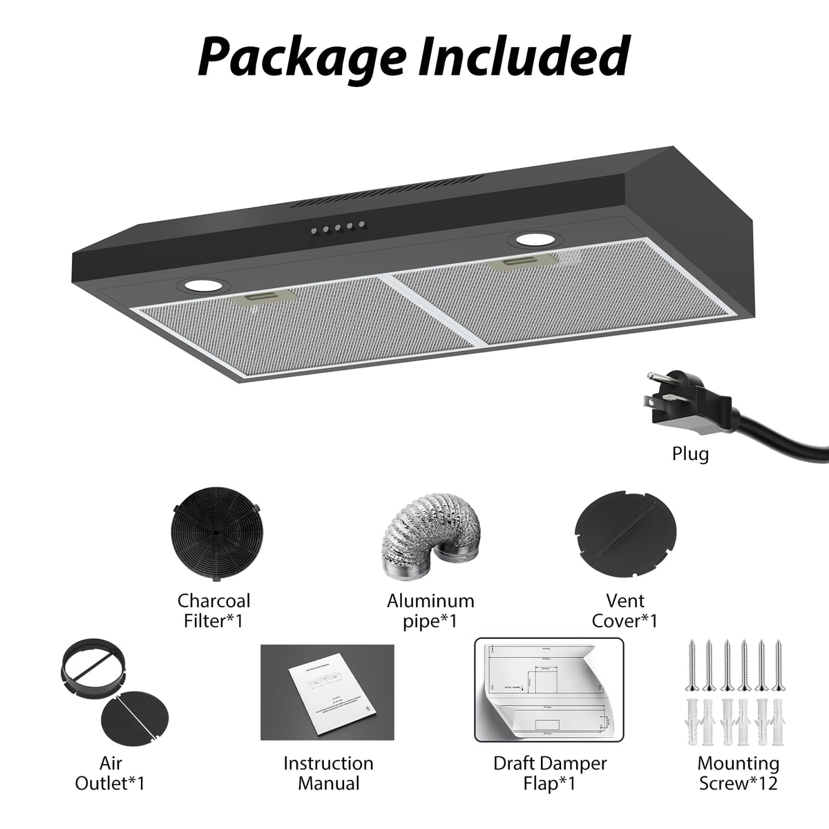 30 inch Under Cabinet Stainless Steel Range Hood Z109597