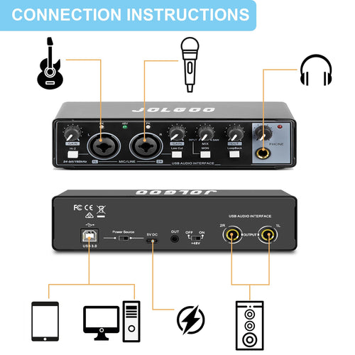 2x2 USB Audio Interface, 24-Bit/192kHz B35915
