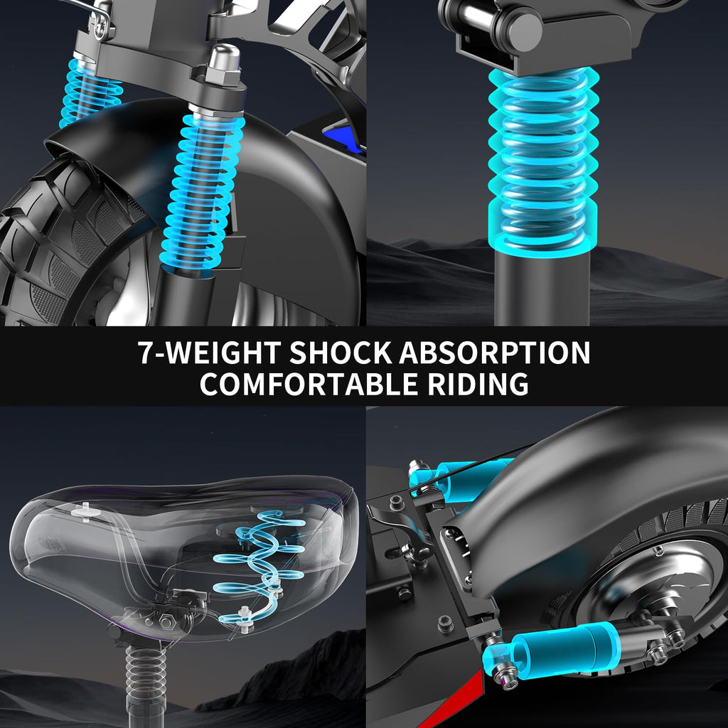 800W 45 Mile Range 25 Mph Foldable Electric Scooter with Seat A9975