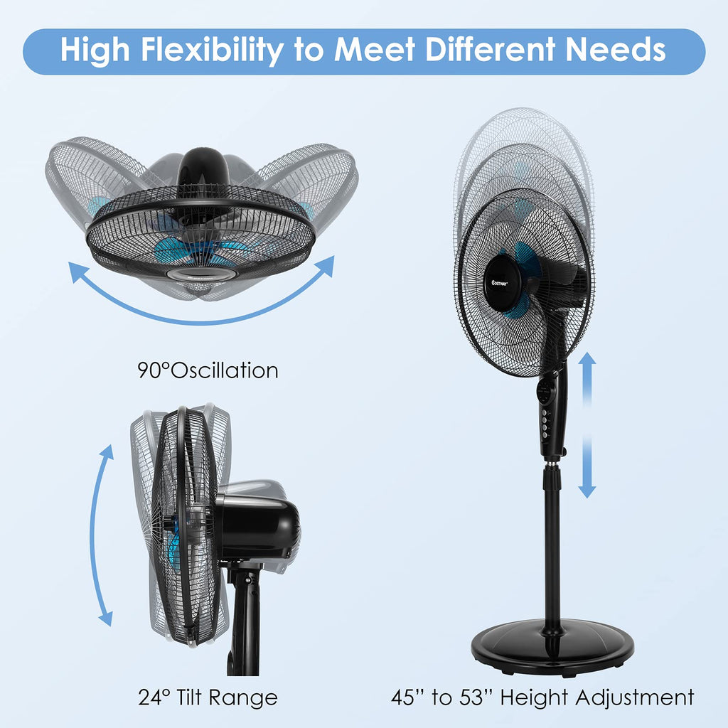 16-Inch Oscillating Pedestal Fan A613008