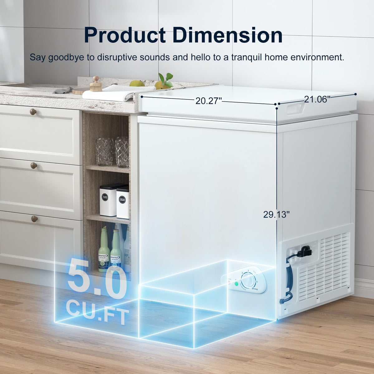 5.0 Cubic Feet White Chest Freezer A124