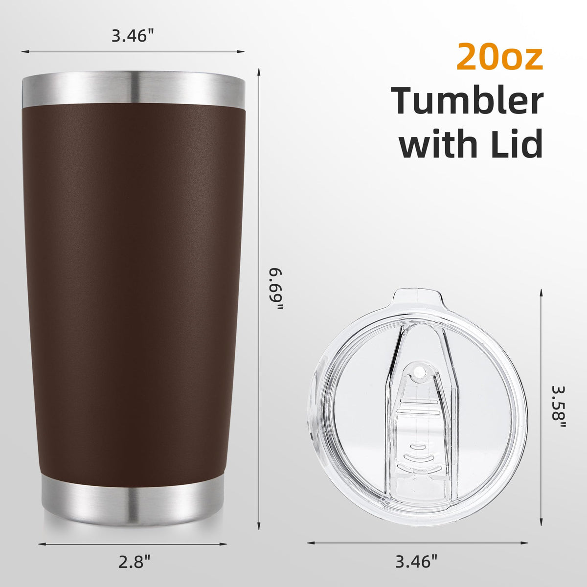20 oz Stainless Steel Insulated Tumbler with Lid X452559