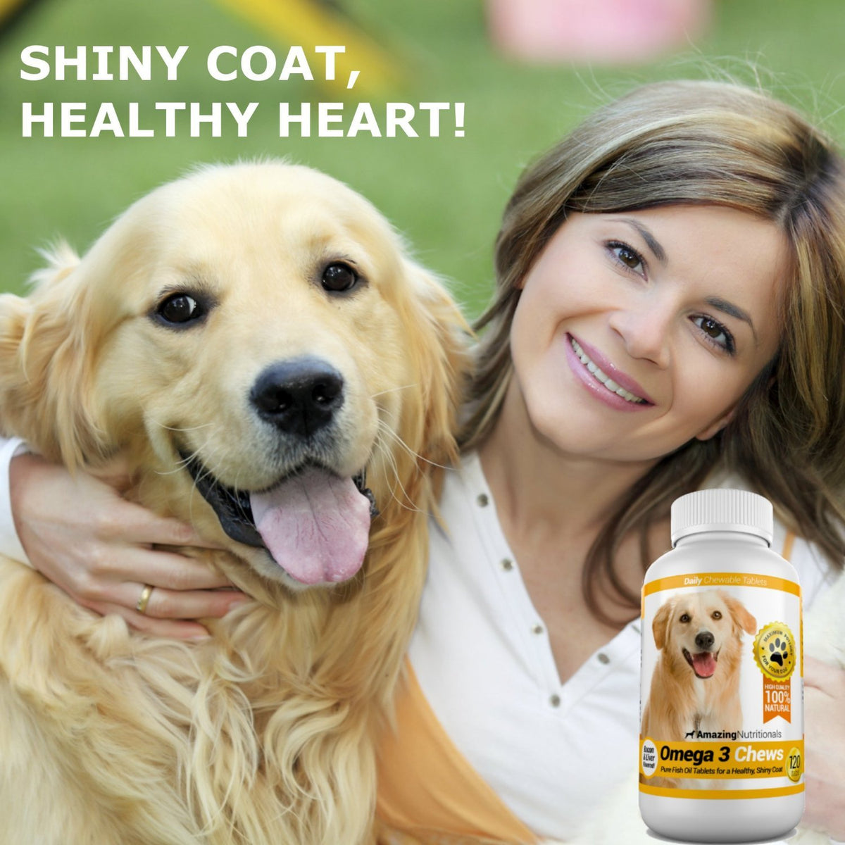 Omega-3 Fish Oil and Turmeric Curcumin Chews for Dogs M69835