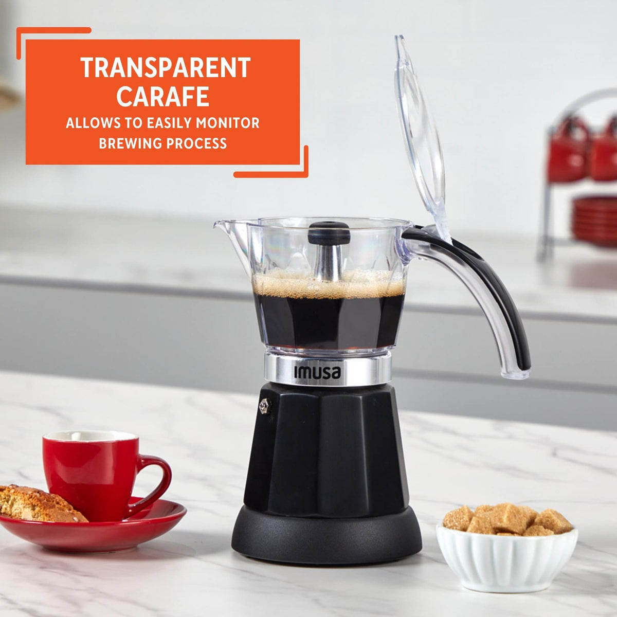 Black Electric Espresso Maker Y640