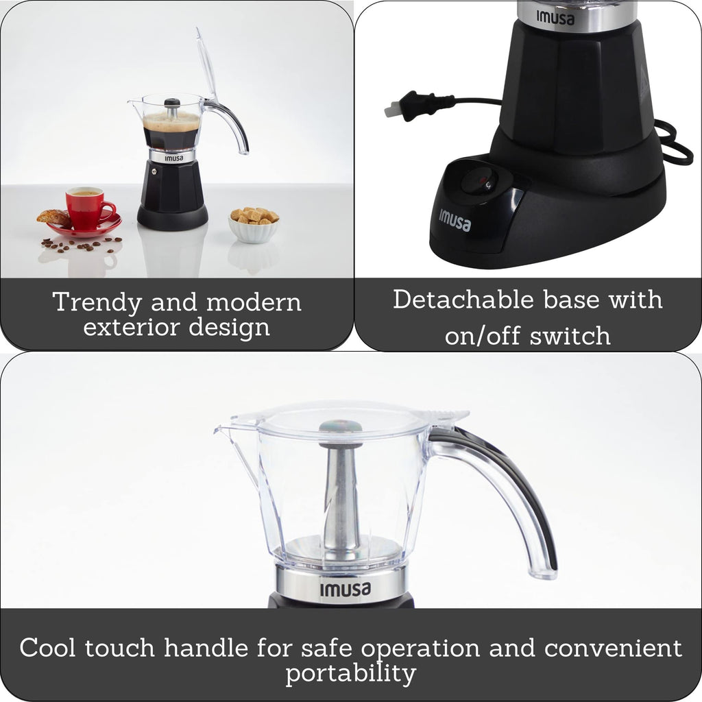 Black Electric Espresso Maker Y640