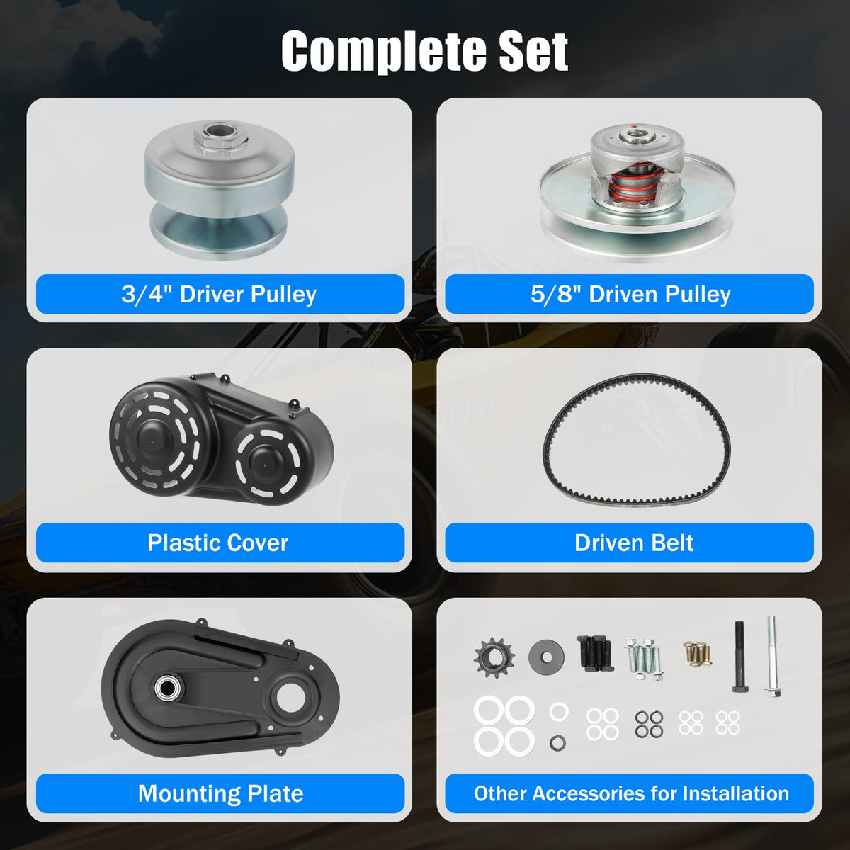 40 Series Torque Converter Kit, 3/4 Inch Driver 10 Tooth and 12 Tooth Chain Drive O664673