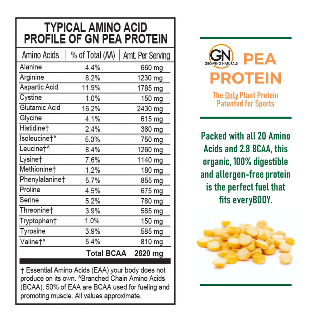 Raw Pea Protein Powder, Vegan Plant Based, BCAA, Low-Carb, Low-Sugar, Unflavored, 2 Pound L253