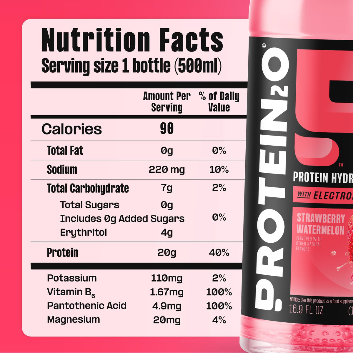 Clear Whey Protein & Electrolyte Beverage 20g Protein 16.9 fl oz 12 Count F870
