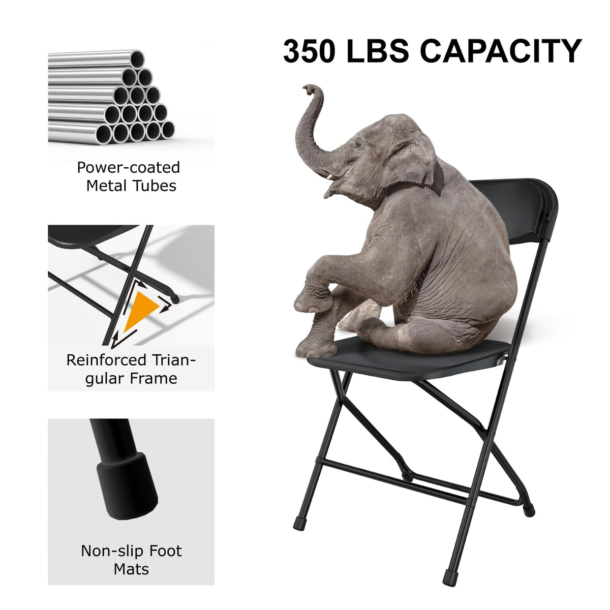 Black Folding Chairs 10 Pack X83852
