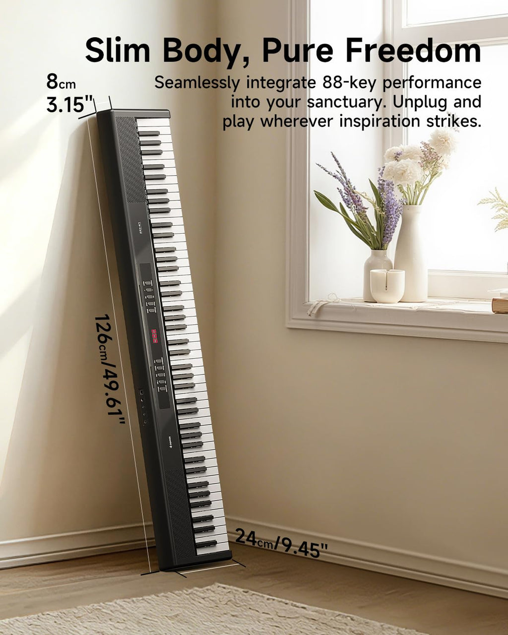 88 Key Semi-Weighted Digital Piano with Carry Bag M4320