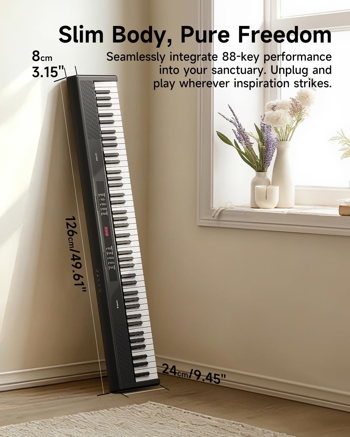 88 Key Semi-Weighted Digital Piano with Carry Bag M4320