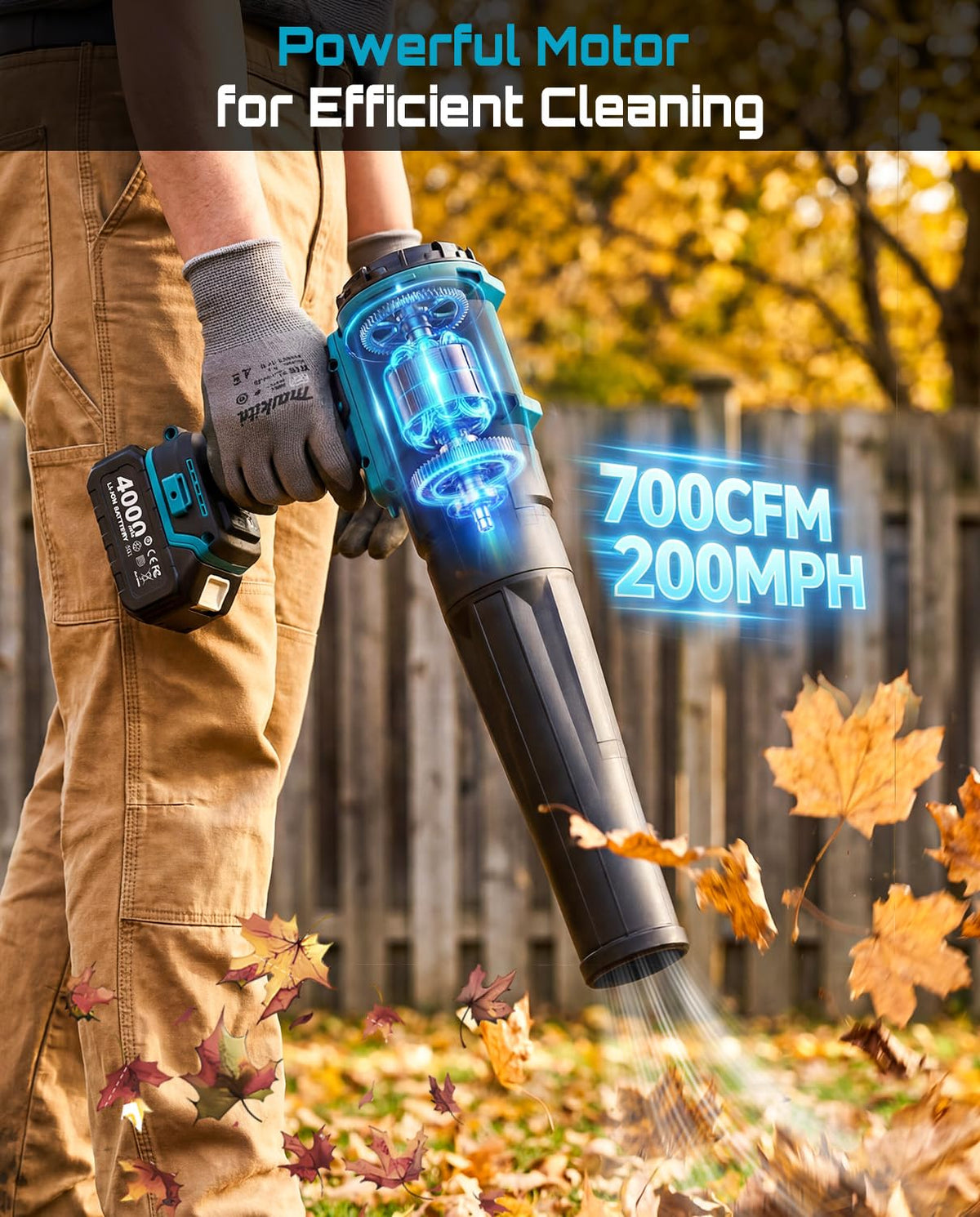 Cordless Leaf Blower 700CFM/200MPH N143766