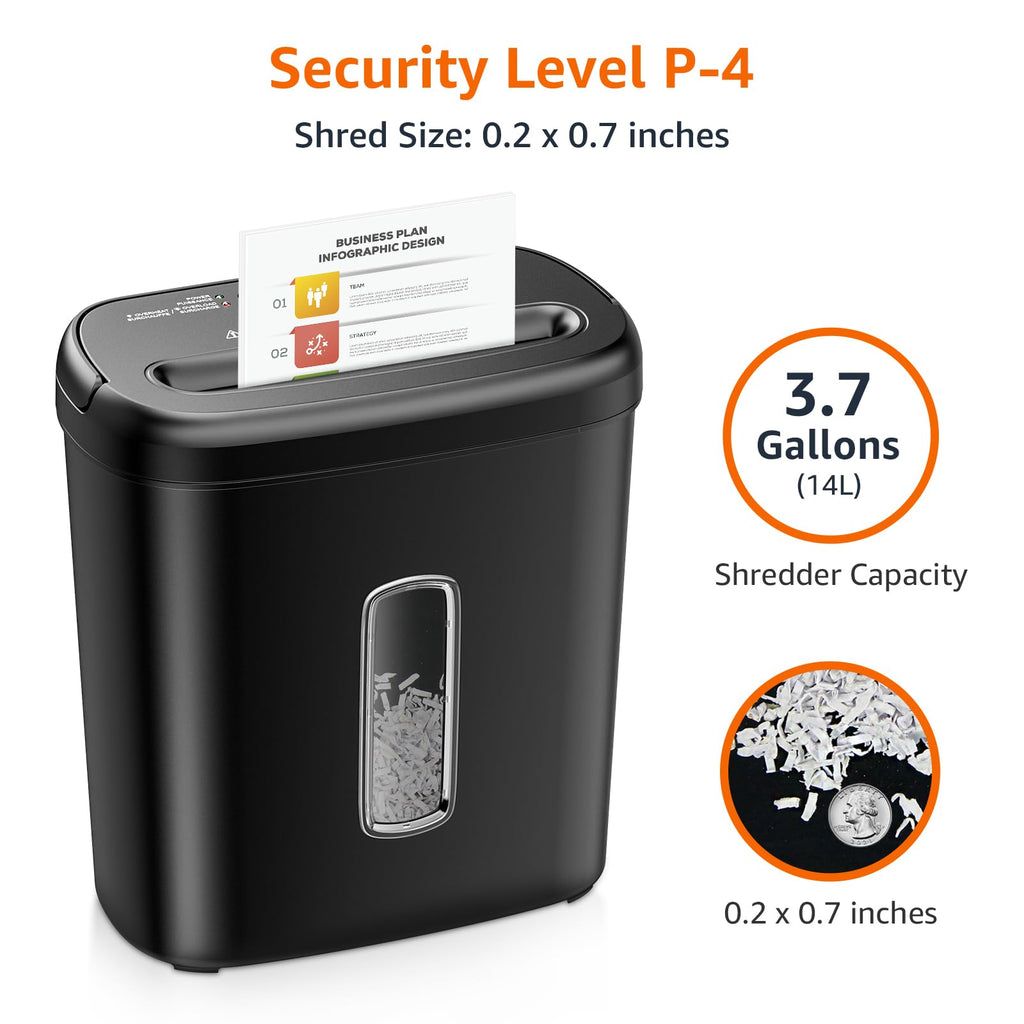 8-Sheet Cross Cut Paper and Credit Card Shredder N86143