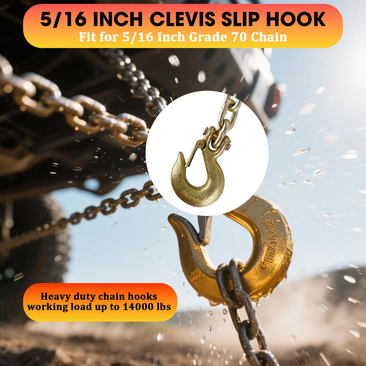 5/16" Clevis Slip Hook with Safety Latch S99525
