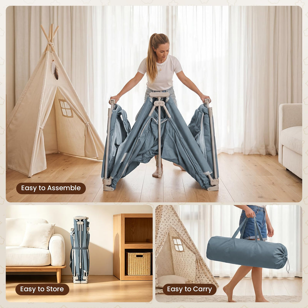 Foldable Baby Playpen 71x59 Inch R472527