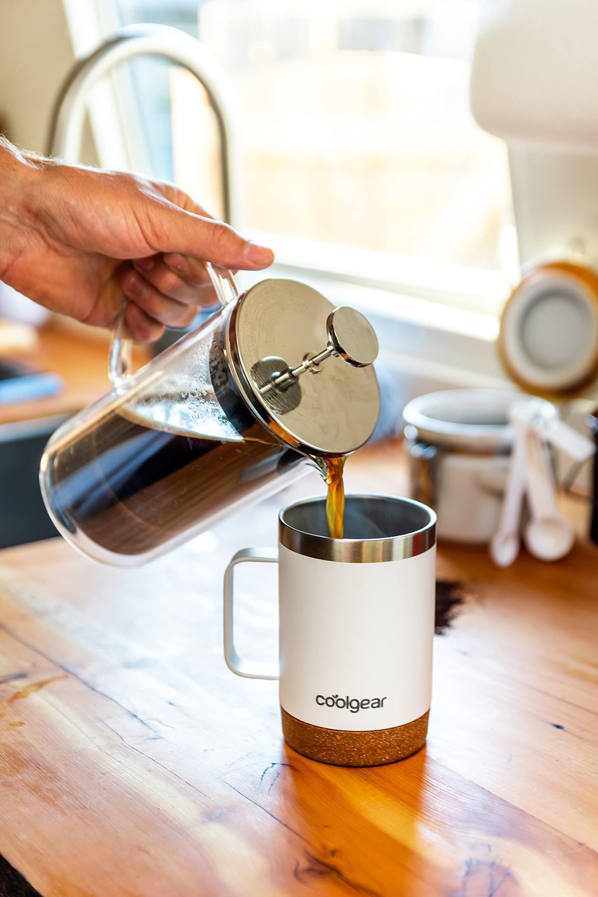 Stainless Steel Copper Lined Mug with Handle 2 Pack 16 oz L941298