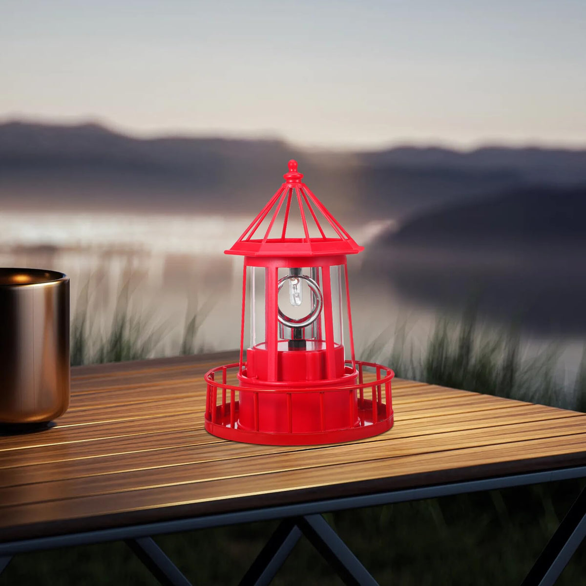 Solar Rotating Lighthouse Landscape Light V83798