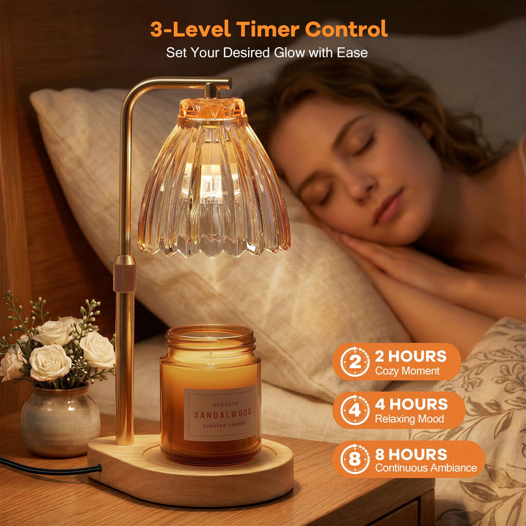 Candle Warmer Lamp with Adjustable Height, Timer & Dimmer Z738