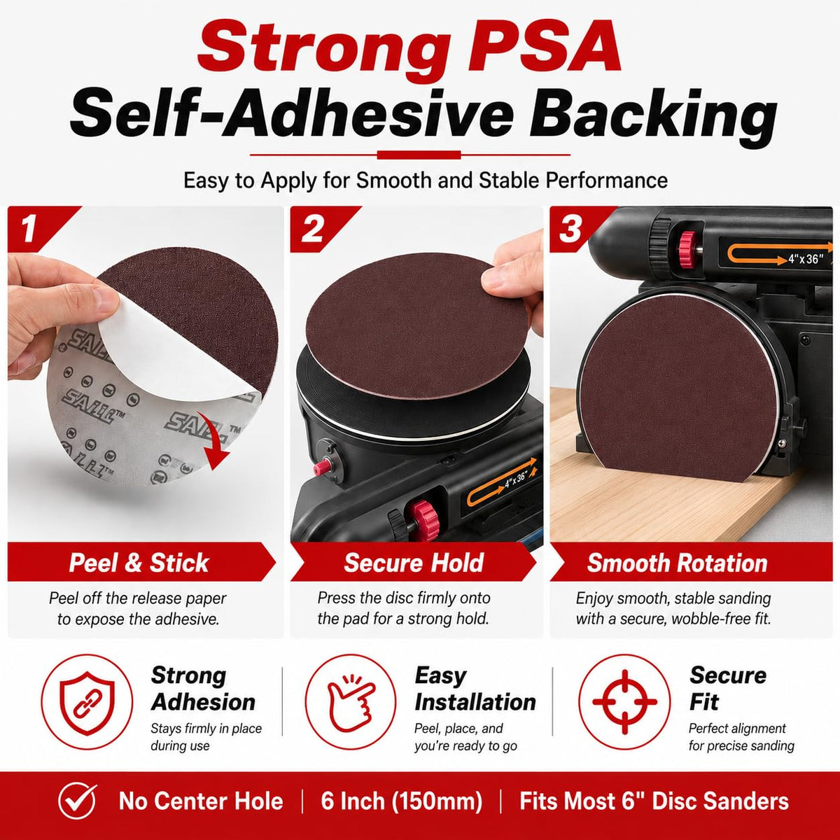 34 Pieces Sanding Belts and PSA Sanding Discs Set Alumina D430