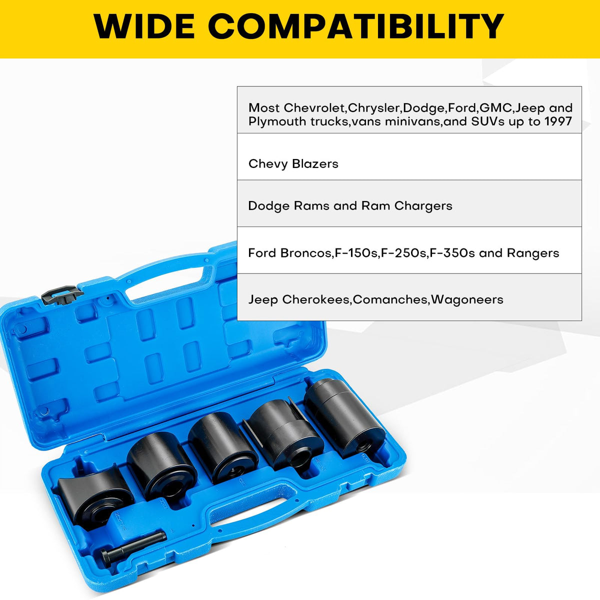 14PCS Ball Joint Remover Installer Adapter Tool Set M9389