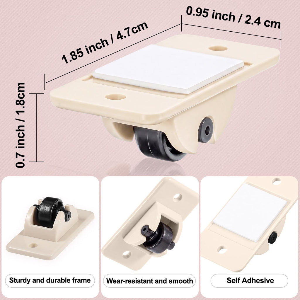 24 Pack Self Adhesive Mini Casters T905132