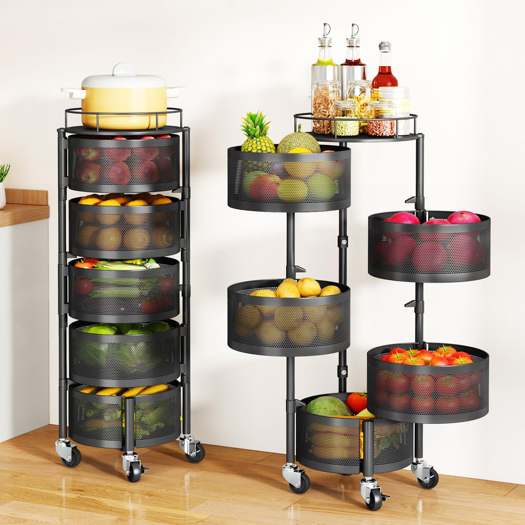 5 Tier Rotating Fruit Vegetable Basket Stand N157