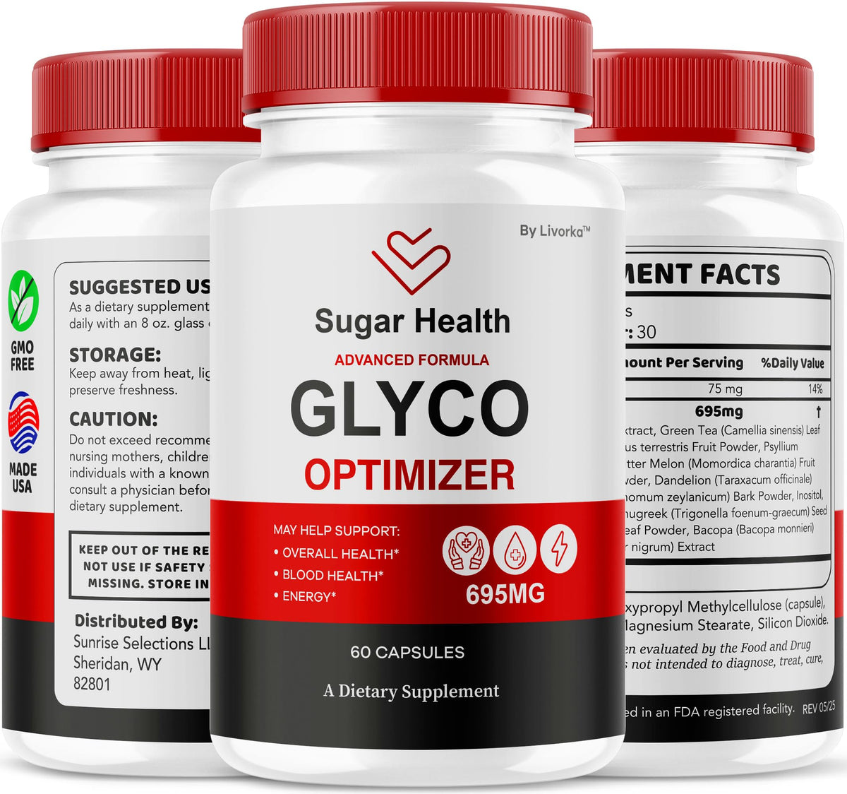 All Natural Glyco Support Supplement Pills, 60 Capsules H464291