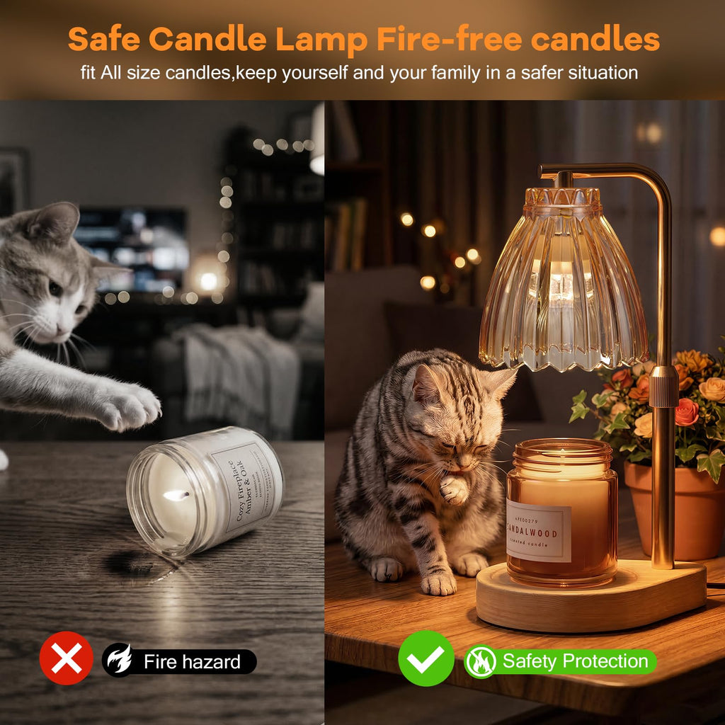 Candle Warmer Lamp with Adjustable Height, Timer & Dimmer Z738