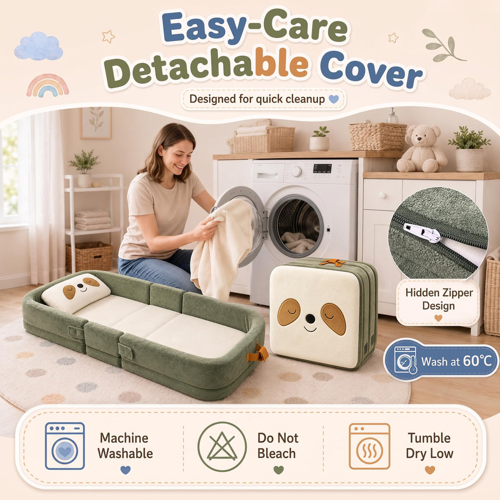 Foldable Portable Toddler Travel Bed with Pillow V63972