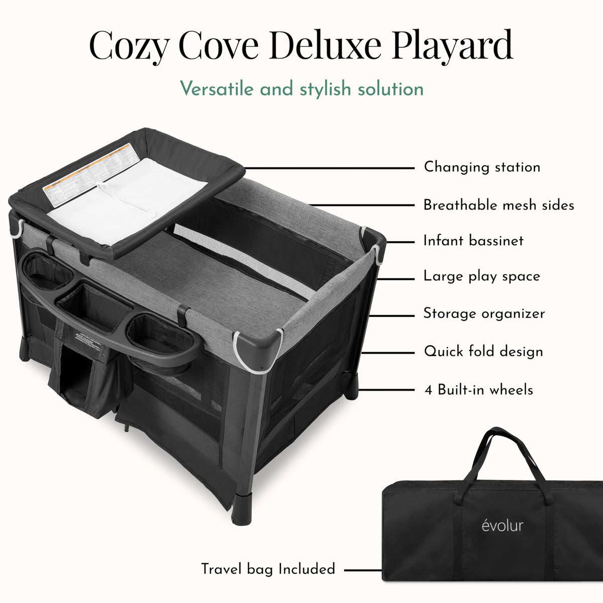 Portable Playard with Bassinet & Changing Table J2919
