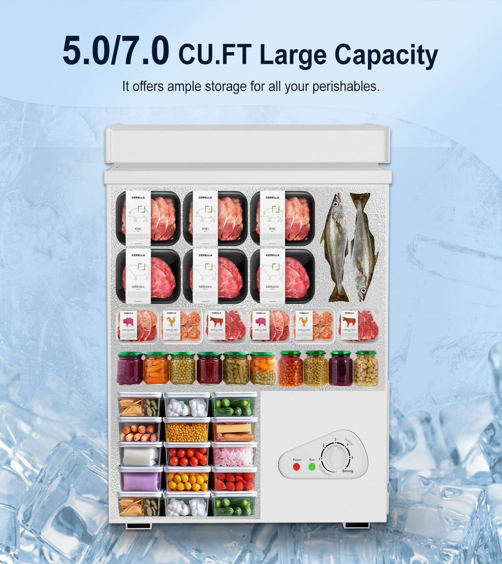 5.0 Cubic Feet White Chest Freezer A124