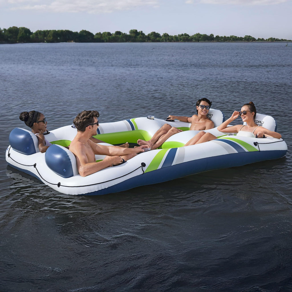 4 Person Inflatable Lounger with Cup Holders Y6611