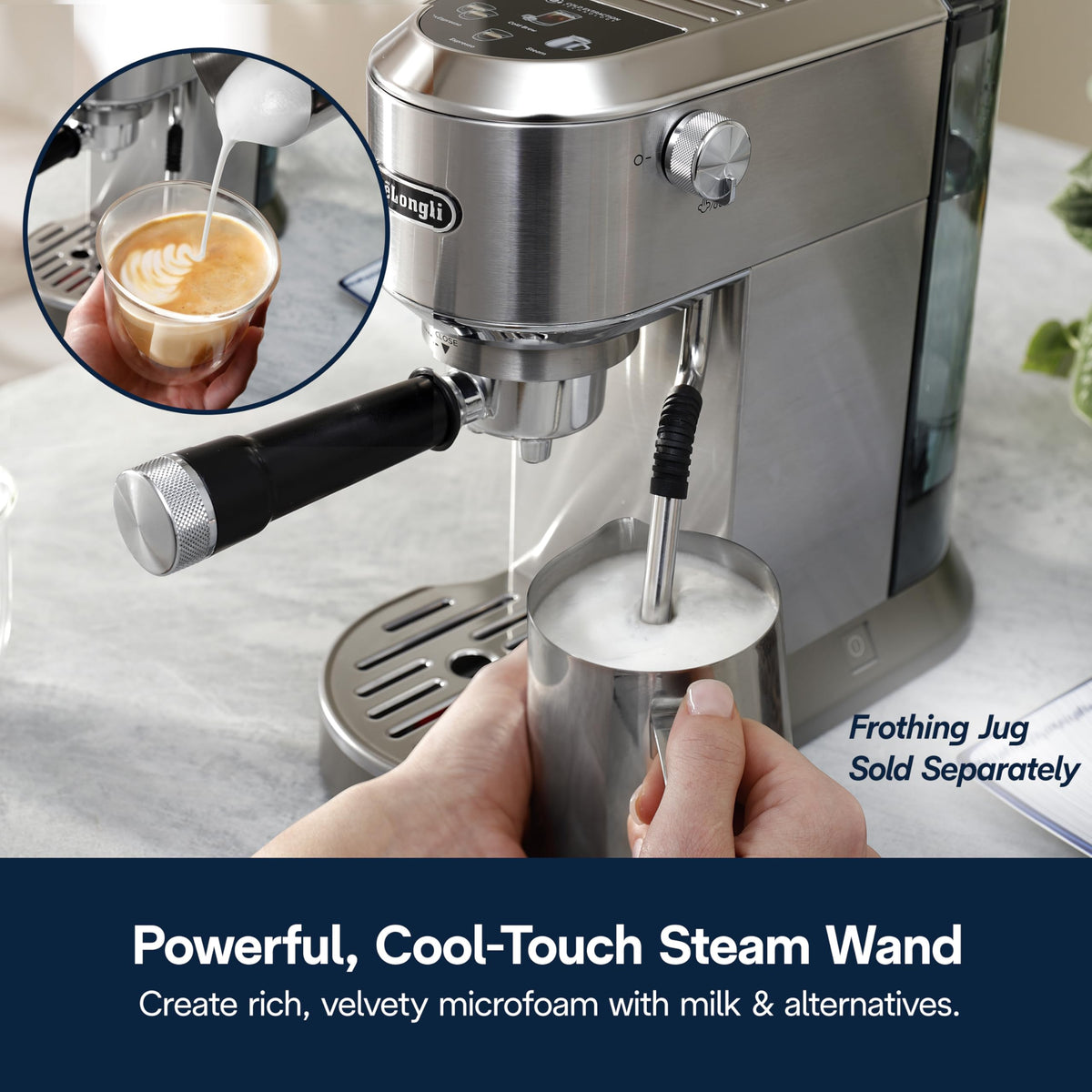 Compact Espresso Machine with Milk Frother C4996
