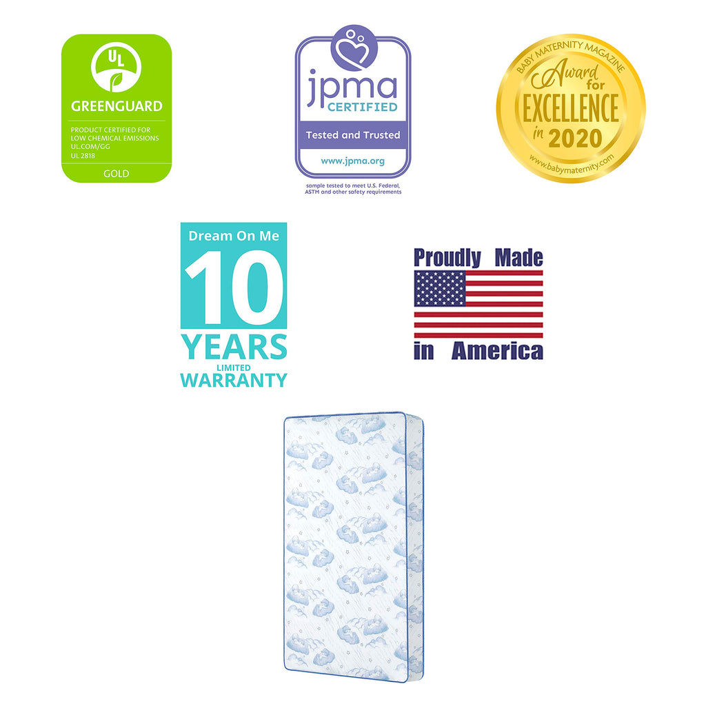 Blue 88 Coil Spring Crib and Toddler Bed Mattress M15096