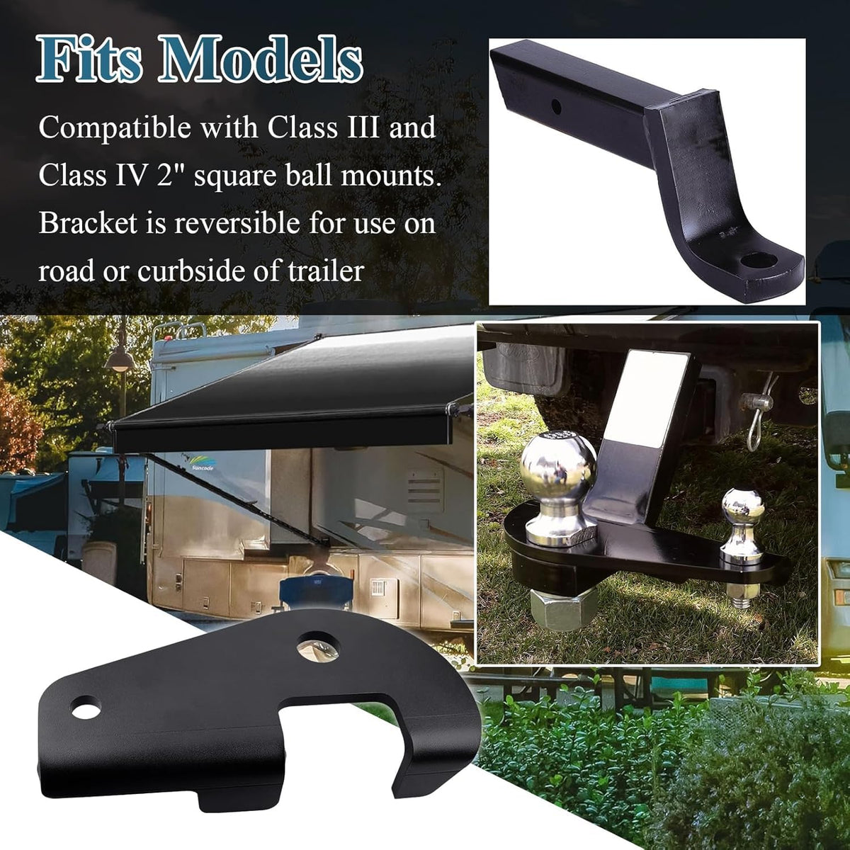 Anti Sway Trailer Hitch Adapter for 2" Square Ball Mounts C927439