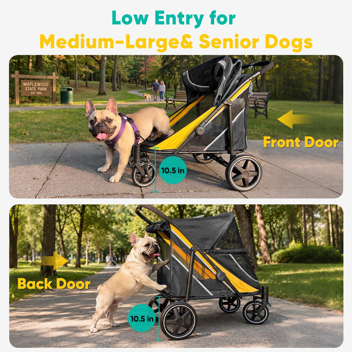 Dog Stroller for Large Medium Dogs up to 80 lbs F1333