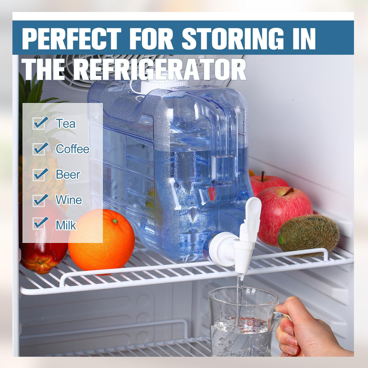 2 Gallon Plastic Water Dispenser Bottle U45025